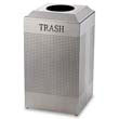 Rubbermaid [DCR24TSM] Silhouette Waste Receptacle, Square, Steel, 29 gal, Silver Metallic RCPDCR24TSM                                       