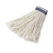 Looped-End Mop Heads, 24 oz. White Rayon - 1" Blue Headband - 12 Pack RCPE438-12                                        