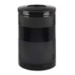 Classics Perforated Open Top Receptacle, Round, Steel, 51 gal, Black RCPS55ETBK                                        