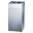Designer Line Silhouettes Receptacle, Steel, 16 gal, Silver Metallic RCPSC14EPLSM                                      