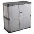 Double-Door Storage Cabinet - Base, 36w x 18d x 36h, Gray/Black RHP7085                                           