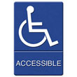 ADA Sign Wheelchair Accessible, Tactile Symbol/Braille, Plastic, 6x9, Blue/White UST4725                                           