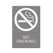 ADA Sign, No Smoking Symbol w/Tactile Graphic, Molded Plastic, 6 x 9, Gray UST4813                                           