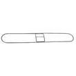 Clip-On Dust Mop Frame, 48w x 5d, Zinc Plated UNS1448                                           