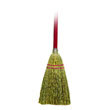 Lobby/Toy Broom, Corn Fiber Bristles, 39" Wood Handle, Red/Yellow UNS951T                                           