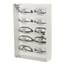 Eyewear Dispenser Locking Plastic CP-075 - White/Clear CP-075