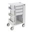 Rolling Storage Cart with 5 in. Casters Aluminum CT200-0000 - White CT200-0000