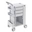 Deluxe Rolling Storage Cart with 5 in. Casters Aluminum CT204-0000 - White CT204-0000