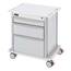 Compact, Undercounter Storage Cart, 3 Drawers Aluminum CT207-0000 - White CT207-0000