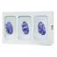 Glove Box Dispenser Triple with Dividers, Powder-Coated Steel GL003-0413 - White GL003-0413