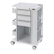 Rolling Storage Cart with 3 in. Casters Aluminum CT201-0000 - White CT201-0000