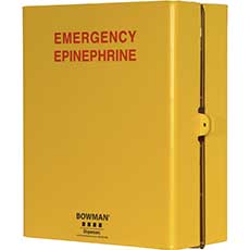 Epinephrine Injector Dispenser 10 Sintra/PETG Plastic ED-760 - Yellow/Clear ED-760