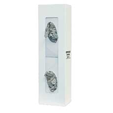 Glove Box Dispenser Space Saver Double, Powder-Coated Steel GB-067 - White GB-067