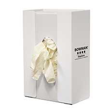 Glove Box Dispenser Single Large Capacity Powder-Coated Steel GB-074 - White GB-074
