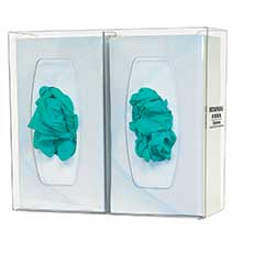 Glove Box Dispenser Double PETG Plastic GL020-0111 - Clear GL020-0111