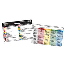 Quick Reference Card Horizontal PVC Plastic 25-Cards RG-006 RG-006