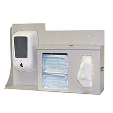 Respiratory Hygiene Station Locking Powder-Coated Steel RS005-0412 - Beige RS005-0412