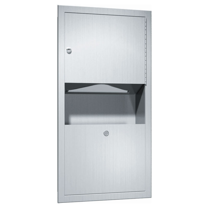 Traditional Recessed C-Fold/Multi-Fold Towel Dispenser & Waste Receptacle