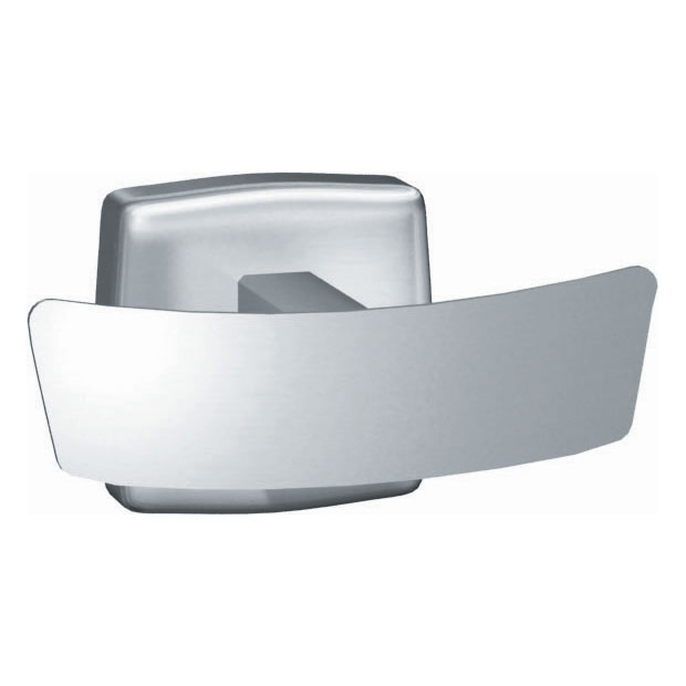 Surface Mounted Stainless Steel Double Robe Hook - Bright Finish - 1 5/8