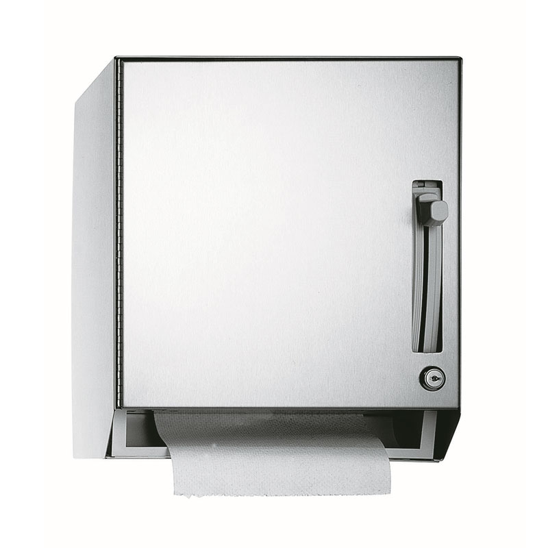 Traditional Roll Paper Towel Lever-Type Dispenser - Satin Finish