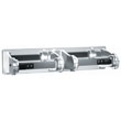 Chrome-Plated Steel Dual Roll Toilet Tissue Dispenser - 5 1/4" Roll Diameter