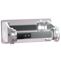 American Specialties [0710] Chrome-Plated Steel Surface Mounted Single Roll Toilet Tissue Dispenser - 5 1/4