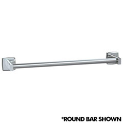 American Specialties [7360-24B] Surface Mounted Stainless Steel Towel Bar - Square Bar - Bright Finish - 24