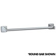American Specialties [7360-24B] Surface Mounted Stainless Steel Towel Bar - Square Bar - Bright Finish - 24" Long