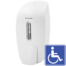 800mL White Manual Soap & Sanitizer Dispenser