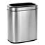 Alpine Industries 20 L / 5.3 Gal Gal Stainless Steel Slim Open Trash Can, Brushed Stainless Steel ALP-470-20L