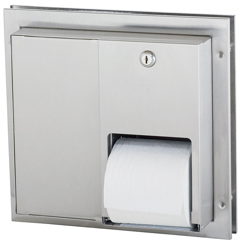 Partition Mounted Stacking Roll Tissue Dispenser