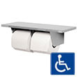 Dual Roll Toilet Tissue Dispenser w/ Shelf