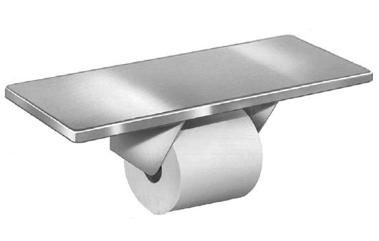 Single Roll Toilet Tissue Dispenser w/ Shelf