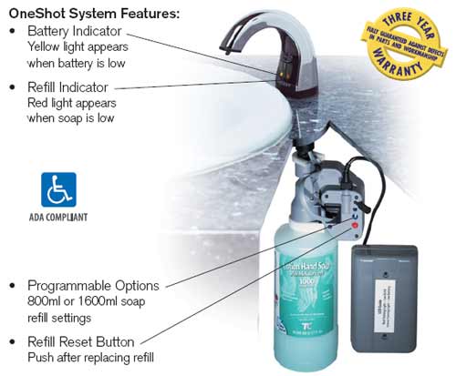 Technical Concepts OneShoe Automatic Soap Dispensers