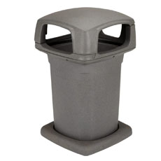 Toter 60 Gal. Park Trash Can with Lid Graystone - 200 lb. Load Rating 860GB-35865