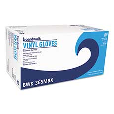 Boardwalk General Purpose Vinyl Gloves Powder/Latex-Free Medium 2.6 Mil 100/Box BWK365MCT