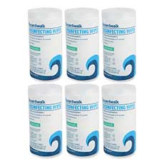 Boardwalk Disinfecting Wipes 7 x 8 in. Fresh Scent 75/Canister 6 Canisters/Carton BWK454W75