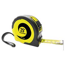 Easy Grip Tape Measure 25 Ft. Plastic Case 1/16 in. Graduations BWKTAPEM25