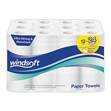 Windsoft Premium Kitchen Roll Towels 2-Ply 11 x 6 in. 110/Roll, 12 Rolls/Carton WIN12216