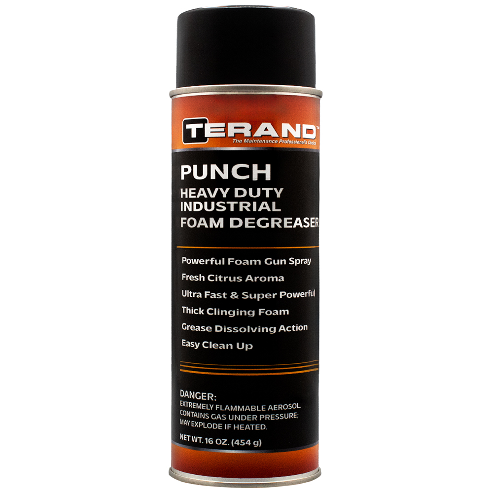 (12) Punch Heavy Duty Industrial Foam Degrease Citrus Fragrance - 20 Oz. Can TB-4700