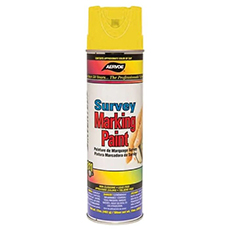 (12) Survey & Locator Inverted Tip Marking Paint 20 Oz. - Yellow AV-202