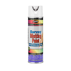 (12) Survey & Locator Inverted Tip Marking Paint 20 Oz. - White AV-207