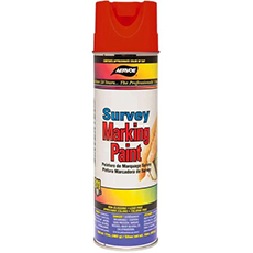 (12) Survey & Locator Inverted Tip Marking Paint 20 Oz. - Fluorescent Red AV-220