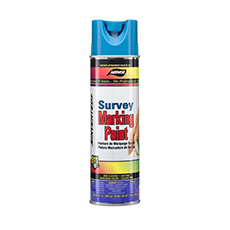 (12) Survey & Locator Inverted Tip Marking Paint 20 Oz. - Fluorescent Blue AV-227