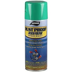 Aervoe 304 Rust Proof Any-Way Spray Paint Safety Green - (12) 16 Oz. Aerosol AV-304