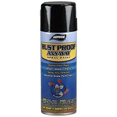 Aervoe 306 Rust Proof Any-Way Spray Paint Safety Black - (12) 16 Oz. Aerosol AV-306