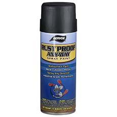 Aervoe 312 Rust Proof Any-Way Spray Paint Flat Black - (12) 16 Oz. Aerosol AV-312