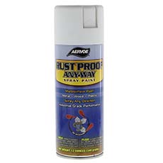 Aervoe 313 Rust Proof Any-Way Spray Paint Flat White - (12) 16 Oz. Aerosol AV-313