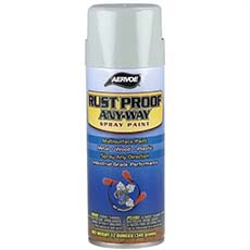 Aervoe 361 Rust Proof Any-Way Spray Paint Light Gray - (12) 16 Oz. Aerosol AV-361