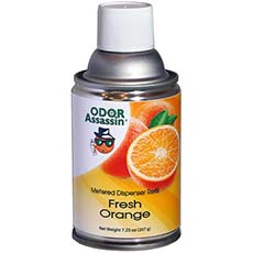 (12) Odor Assassin Metered Refills Fresh Orange Metered Spray - 7.25 Oz. Can JM-11225800